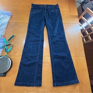 Lupi 30L Wide Leg Hippie Boho Flap Pocket Denim Jeans